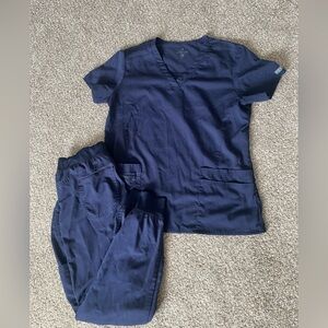 Navy Blue Scrub Set